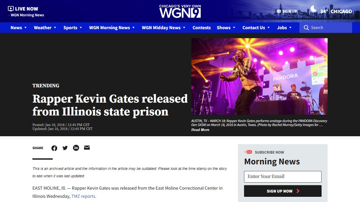Rapper Kevin Gates released from Illinois state prison | WGN-TV